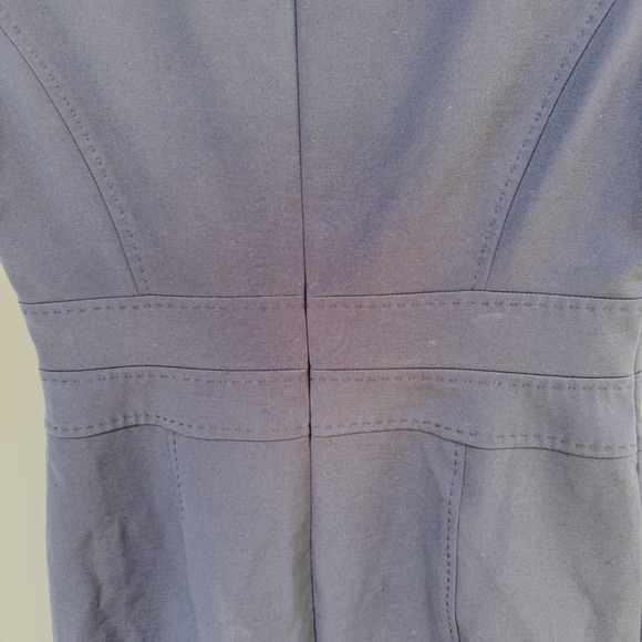 Brooks Brothers Women's Cotton Blend Sheath Dress Sleeveless Navy Blue 6 Petite - Picture 5 of 7